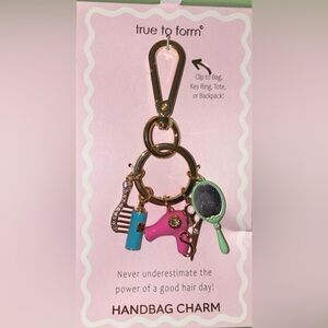 TRUE TO FORM Hair Stylist Cosmetologist Aesthetician Keychain Bag Charm NEW NWT